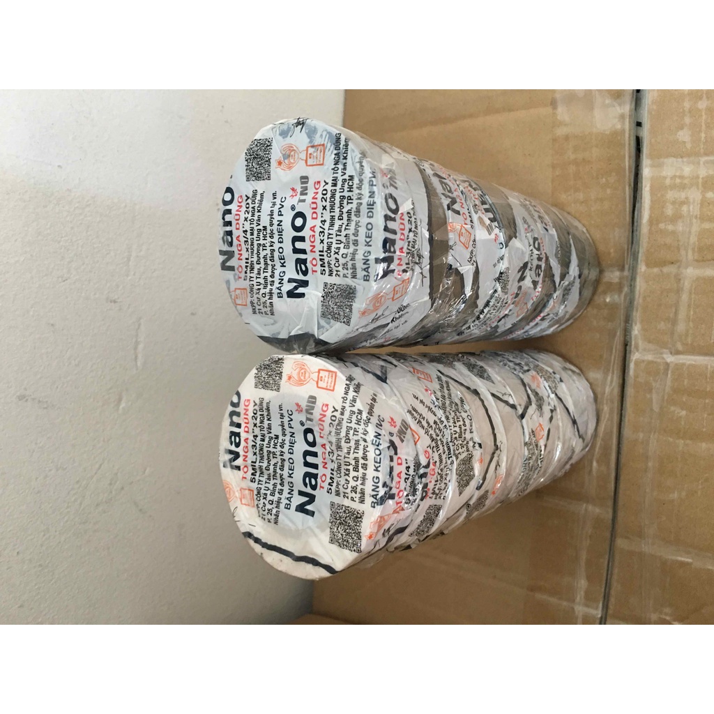 Băng keo điện Nano Tô nga dũng trắng, đen