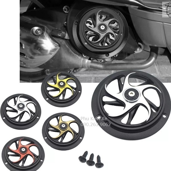 Ốp Quạt Gió Xoay Vespa Hàng CNC Mẫu Sao 5 Cánh