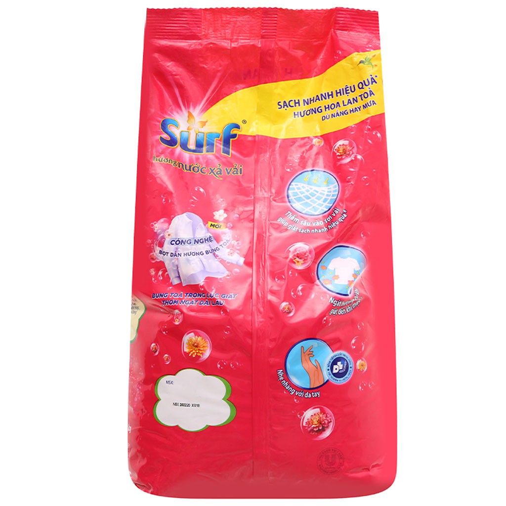 Bột Giặt Surf Hương Nước Xả Vải Ngát Hương Xuân Túi 5,5kg