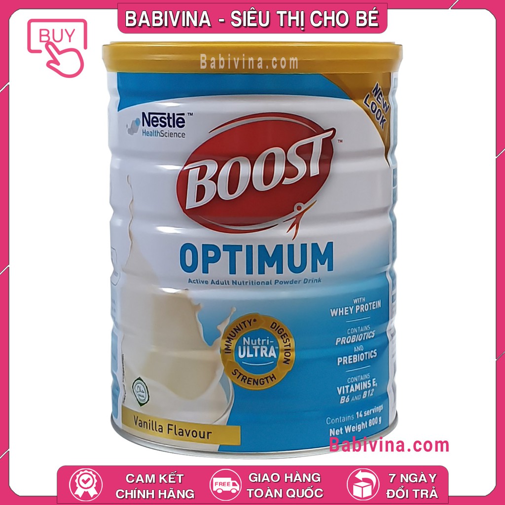 [CHÍNH HÃNG] Sữa Bột Boost Optimum 800g | Dinh Dưỡng Cho Người Cao Tuổi, Người Ốm