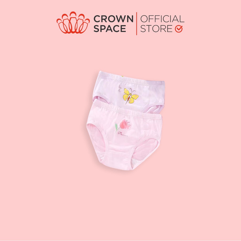 Set Combo 2 Quần Chip Cho Bé gái Chính Hãng CrownSpace CKGS8011325 – Cotton Thoáng Mát, Kháng Khuẩn Cho Bé - 28 đến 37kg