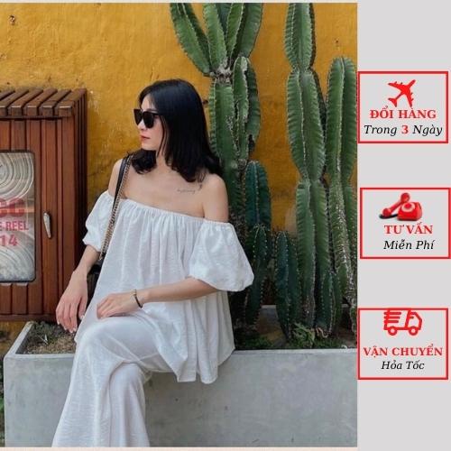Áo trễ vai nữ babydoll tay bồng tiểu thư bánh bèo ulzzang Hàn Quốc