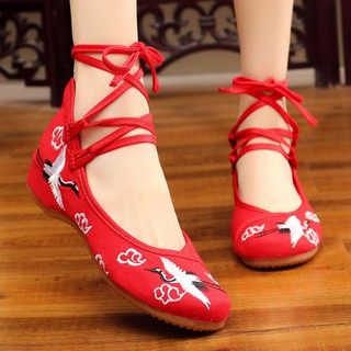 Giày thêu trúc cảnh nữ cổ trang phong cách Trung Quốc kèm ảnh thật