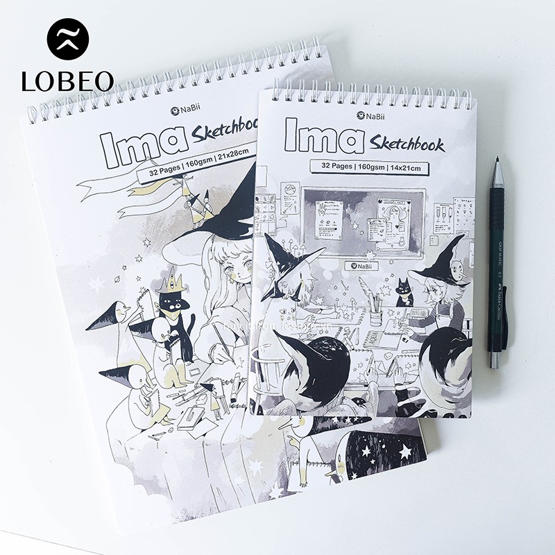 [Lỗ Store] Sổ Nabii Ima Sketchbook phiên bản 2021 - gáy xoắn dọc