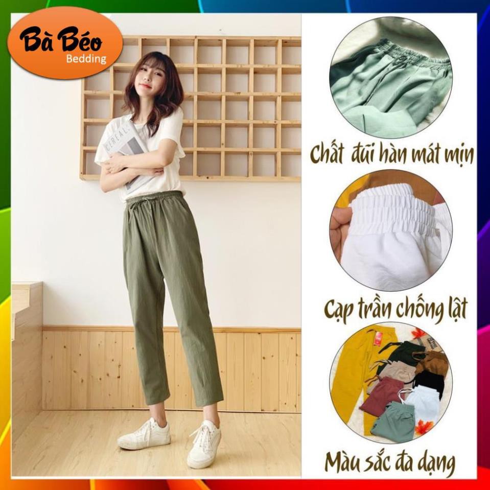 [Bigsize M-3XL] Quần đũi baggy nữ size lớn vải cực đẹp mát mềm (quần bagy, Quần Đũi, Chất Liệu Đũi, Quần Ngố Nữ) | BigBuy360 - bigbuy360.vn