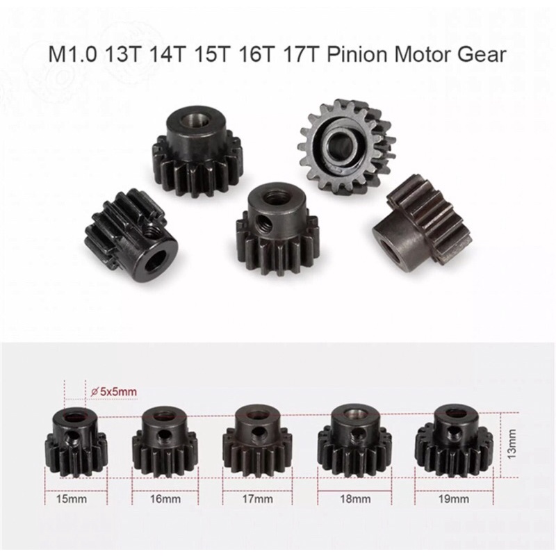 Nhông M1 bánh răng M1 5mm 11/12t 13t 14t 15t 16t 17t 26t 27t 28t 29t 30t 34t