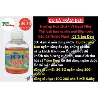 Hương dụ trắm đen 101 - tinh mùi câu cá