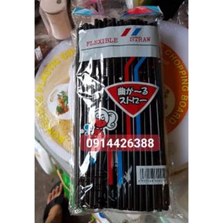 Ống hút sinh tố có xoắn 1 gói 80 ống nghệ thuật