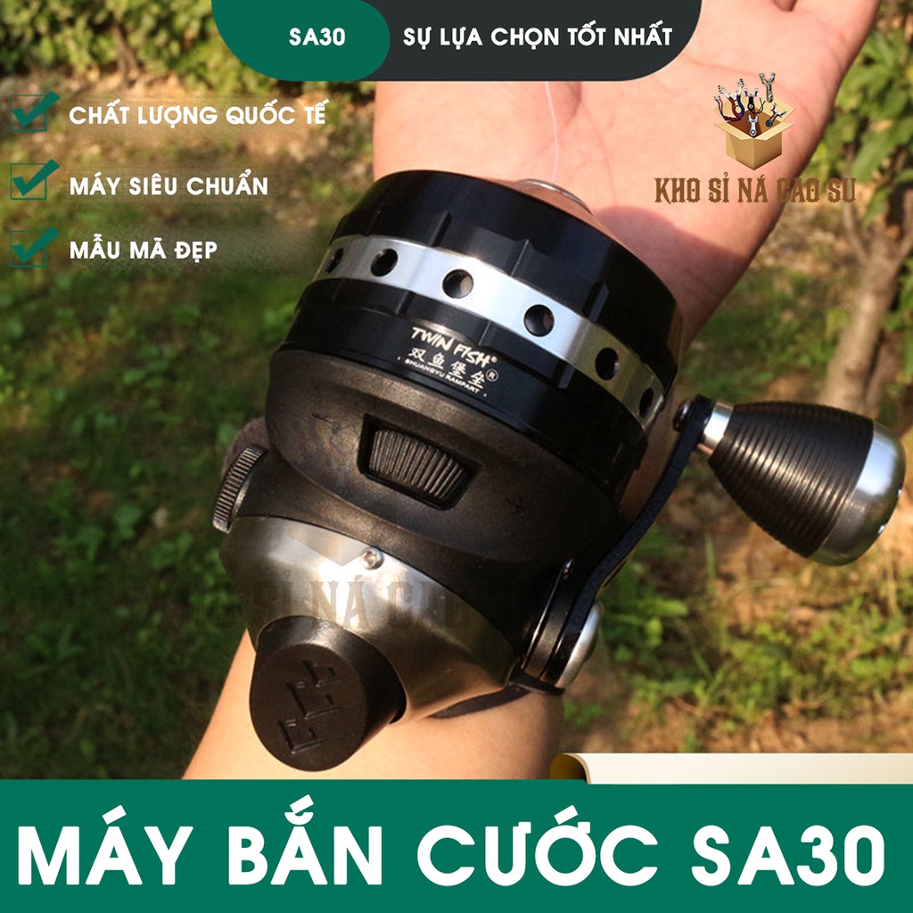 [SA30] Máy thu cước cho cần câu cá, ná bắn cá, máy thu cước SA30 cao cấp chất liệu thép, vòng tua lớn cho đường bay xa