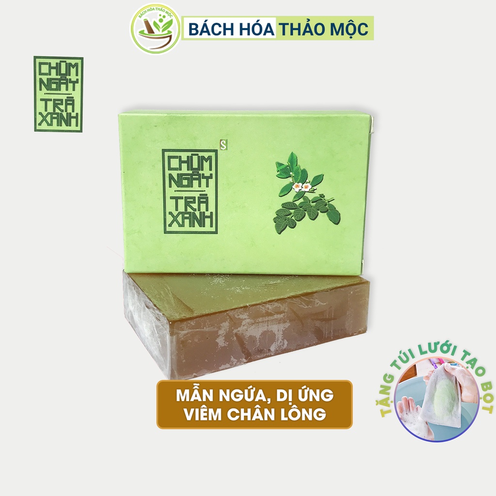 [Giảm 3k + FreeShip]  Xà Phòng - Xà Bông Sinh Dược Chùm Ngây Trà xanh HandMade 100gram