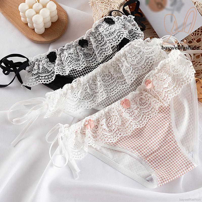 Quần Lót Cotton Lưng Thấp Thắt Dây Cho Nữ