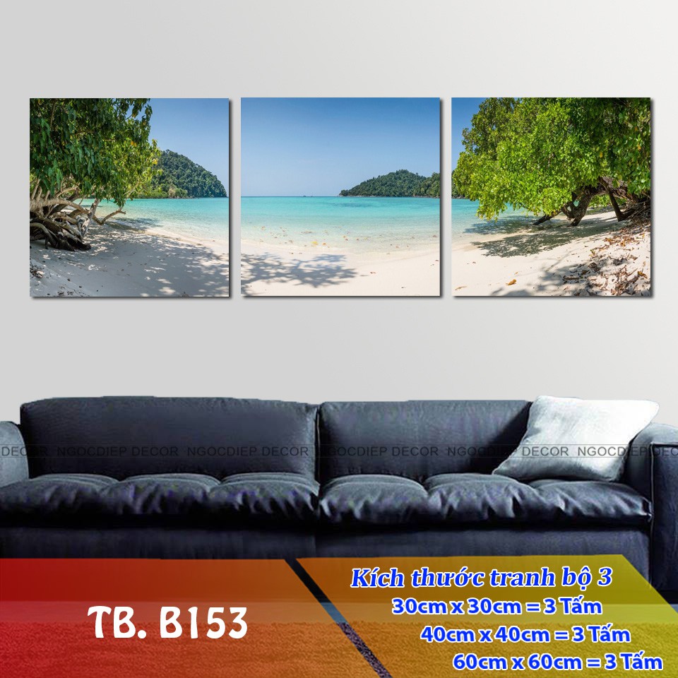 [HOT][SALE] BỘ 3 TRANH BIỂN TREO TƯỜNG, TRANH PHÒNG KHÁCH, TRANH PHÒNG NGỦ, TRANH PHÒNG BẾP, TRANH VĂN PHÒNG 50X50X3