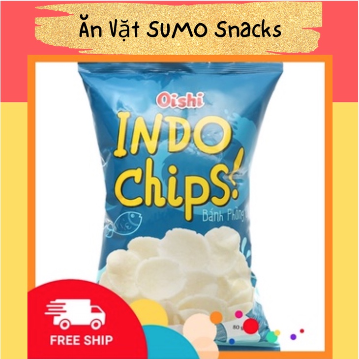 Bim Bim Snack Bánh Phồng Cá Oishi FishCa gói 80g-Ăn Vặt Sumo Snack