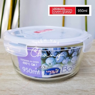 Thố thủy tinh tròn có nắp zoăng Lock&Lock (950ml)
