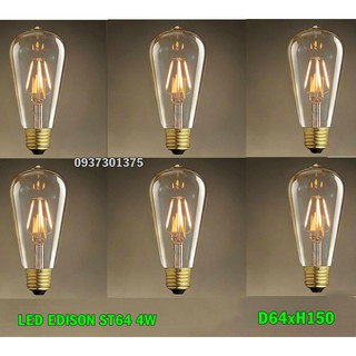 Bộ 6 bóng đèn led edison st64