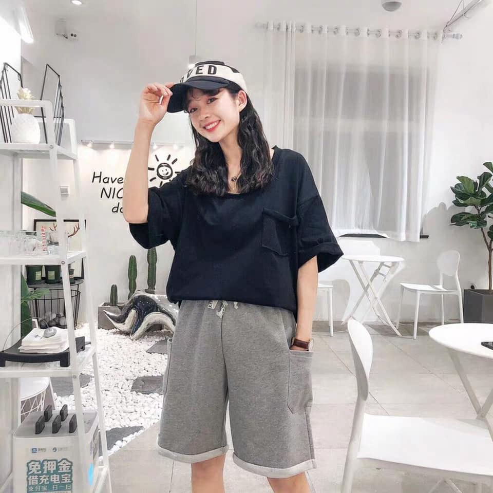 [Có Sẵn] Áo thun cổ tim xẻ tà hàn xẻng HOTTT | BigBuy360 - bigbuy360.vn