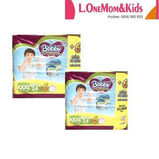 BỘ 2 GÓI TÃ QUẦN BOBBY SIZE XXXL 24 TẶNG 12 MIẾNG