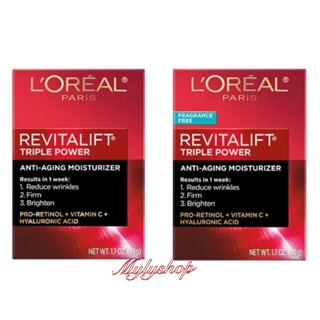 Kem chống lão hoá và sáng da Loreal Revitalift Triple Power Anti Aging Moisturizer 48g