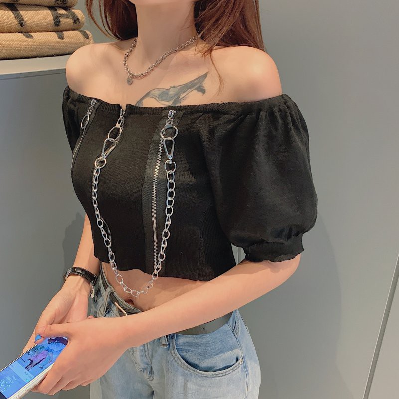 [SẴN] Áo croptop len Ulzzang Quảng Châu ALC53