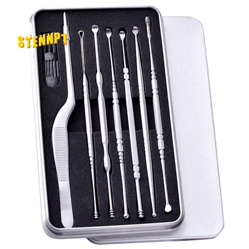 [Hàng mới về] Set 7 dụng cụ lấy ráy tai bằng thép không gỉ tiện dụng kèm hộp đựng