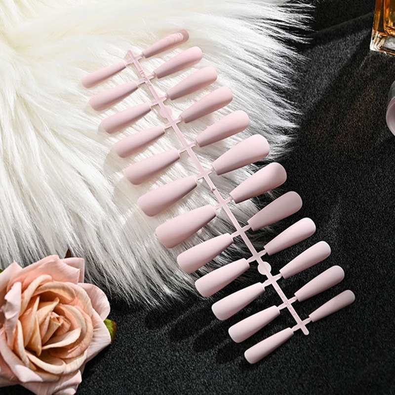 1 Bộ Móng Tay Giả Loại Dài Vừa Và Dài Màu Trơn Siêu Dài Dùng Trang Trí Nghệ Thuật