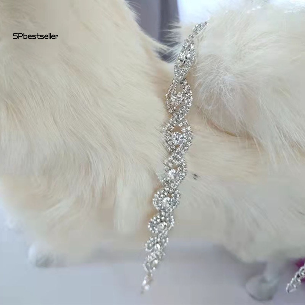 Vòng Cổ Đính Đá Nhân Tạo Thời Trang Dành Cho Thú Cưng