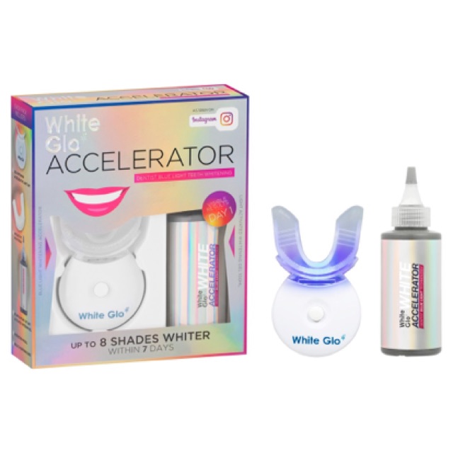 Bộ làm trắng răng White Glo White Accelerator Blue Light Teeth Whitening System