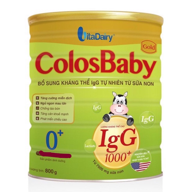 Tặng 1 túi dễ thương-Sưa bột Colosbaby 0+ lon 400g/800g