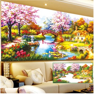 Tranh đính đá tổ ấm hạnh phúc 160x84cm