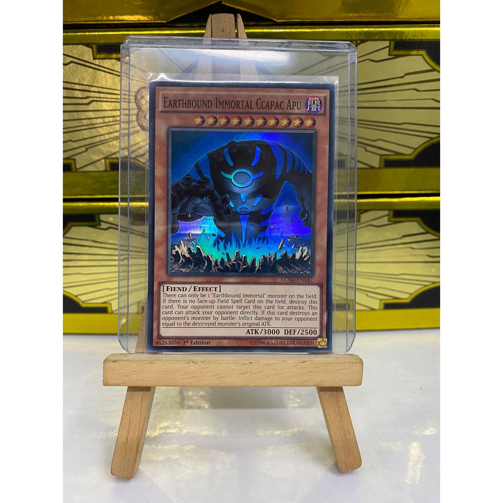 [ Dưa Hấu Yugioh ] Lá bài thẻ bài Thần Khổng Lồ Earthbound Immortal Ccapac Apu - Super Rare - Tặng bọc bài nhựa bảo quản