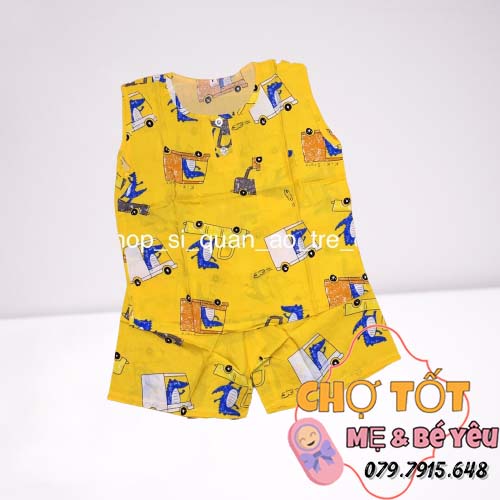 Bộ Tone Sát Nách Bé Trai, Bộ Mặc Mát Vải Lanh (hàng loại 1 ít rút, bền đẹp)