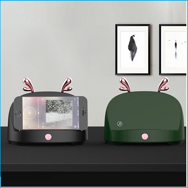 Loa cảm ứng cộng hưởng XM318 khuếch đại âm thanh kiêm giá đỡ điện thoại - Loa ma thuật magic boost  có tai hươu 3W AUX