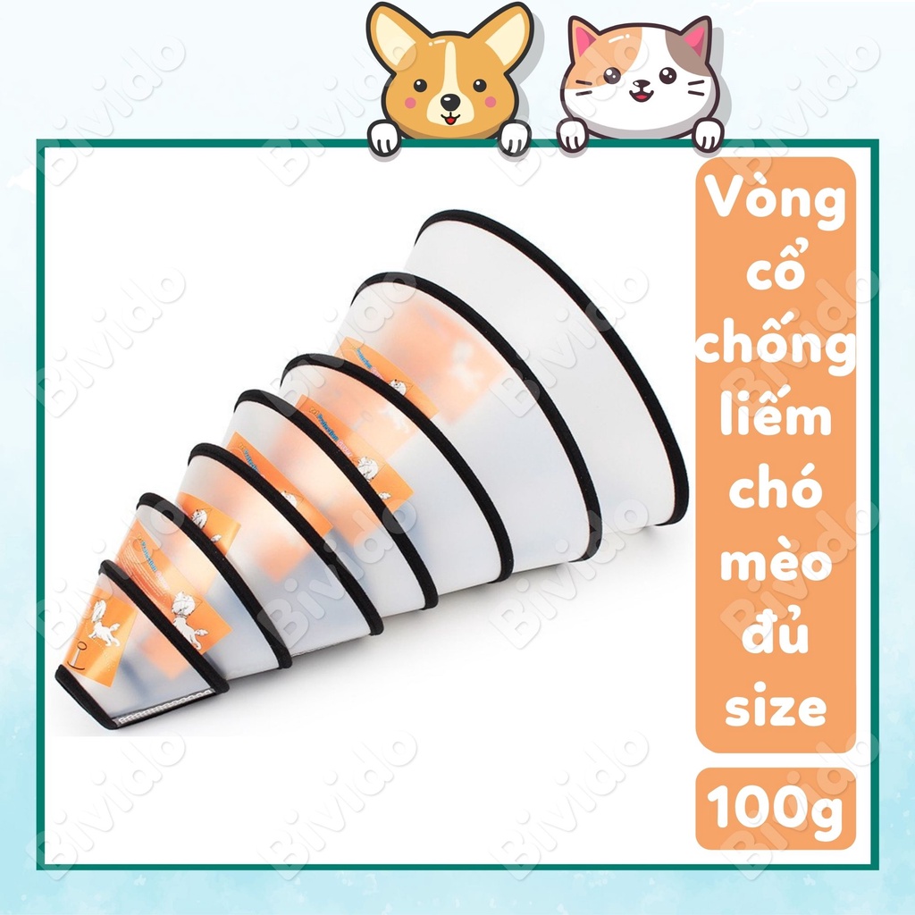 Loa vòng cổ chống liếm cho chó mèo thú cưng đủ size - Bivido