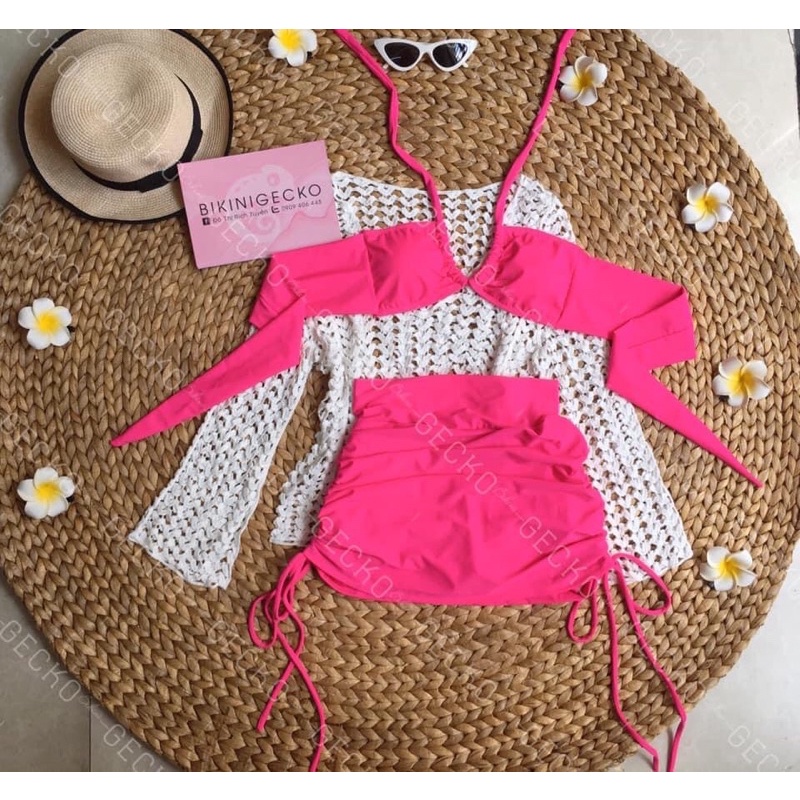 BIKINI, ĐỒ BƠI ĐI BIỂN HAI MẢNH ÁO BUỘC DÂY QUẦN RÚT HAI BÊN HÔNG PHỐI NHIỀU KIỂU SEXY
