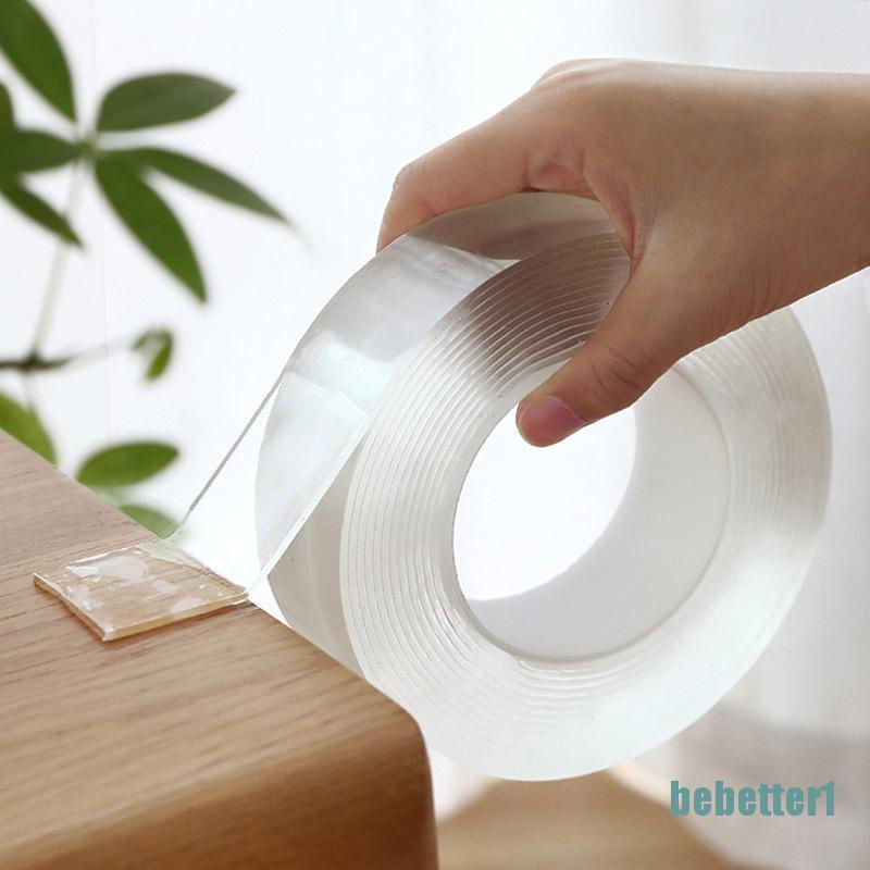 Cuộn băng keo nano 2 mặt trong suốt có thể rửa sạch và tái sử dụng