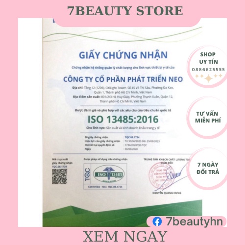 Khẩu Trang Y Tế Kháng Khuẩn 3 lớp set 50 cái, Lọc Bụi Bẩn Và Phòng Dịch