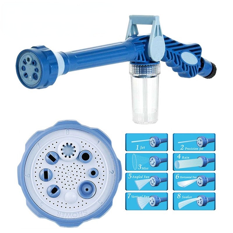 Súng Phun Nước Tưới Vườn / Rửa Xe Hơi Bằng Nhựa 8 Trong 1 Đa Năng