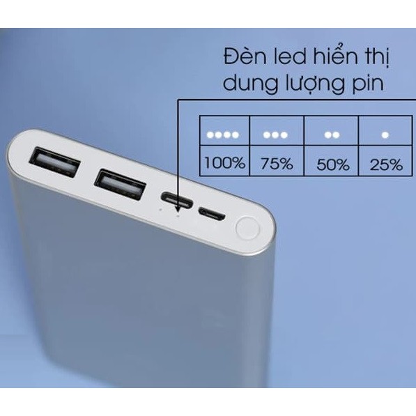Pin Dự Phòng Xiaomi Mi Gen 3 10000 mAh Sạc Nhanh 18W