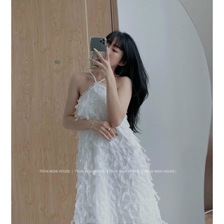 ĐẦM CỔ YẾM LÔNG VŨ [ Hàng Có Sẵn]