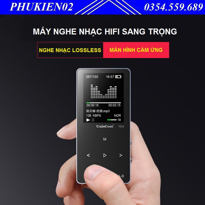 Máy Nghe Nhạc Mp3 Uniscom T510 Bộ Nhớ Trong 8GB AZONE