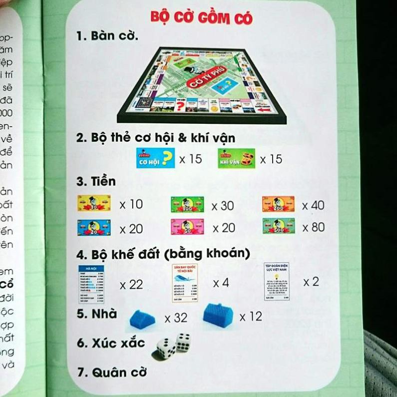 [Freeship 10k] Đồ Chơi Boardgames Cờ Tỷ Phú Hãng Sato Việt Nam sản phẩm như hình