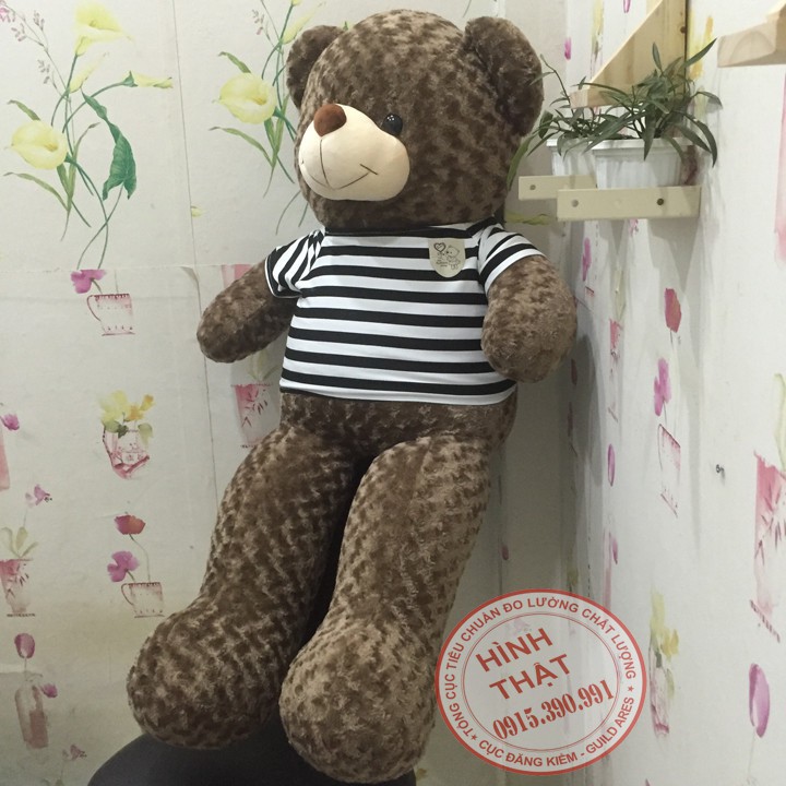 Gấu teddy khổ 1m4 màu xám khói siêu đẹp