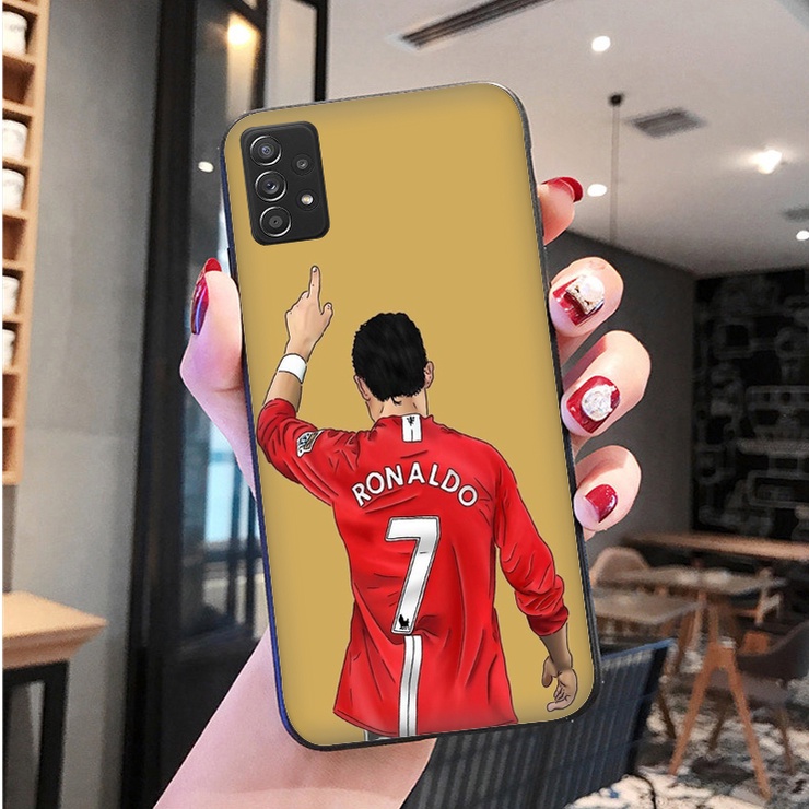 Ốp Điện Thoại Mềm Viền Đen Hình Cristiano Ronaldo Cho Samsung Galaxy A50 A50S A30S A11 A12 4G A21S A22 4G A22 5G A31 T3