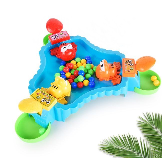 Đồ chơi Ếch Ăn Kẹo Ngọt ( 3 người chơi ), Bộ đồ chơi Ếch Gắp Bi vui nhộn - LICLAC