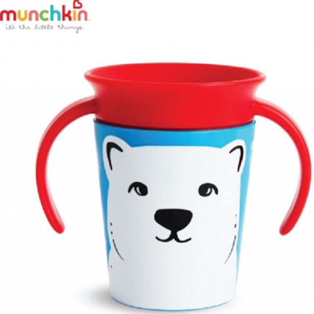 Cốc tập uống 360 độ Munchkin Deco chống đổ có tay cầm 177ml