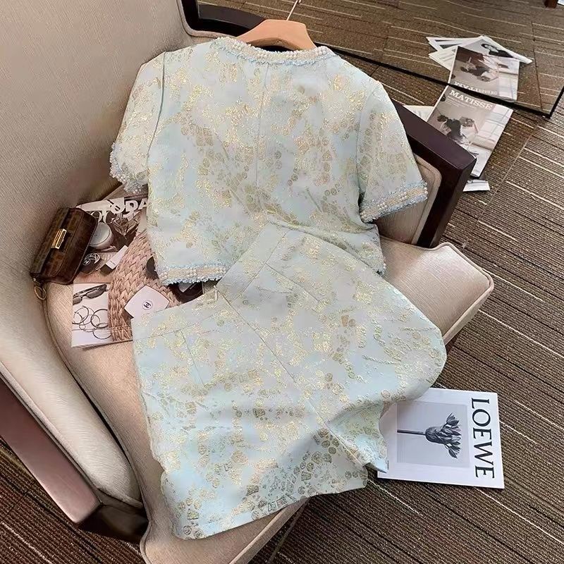 Set quần short và áo tay ngắn cột nơ cổ thời trang xinh xắn cho nữ