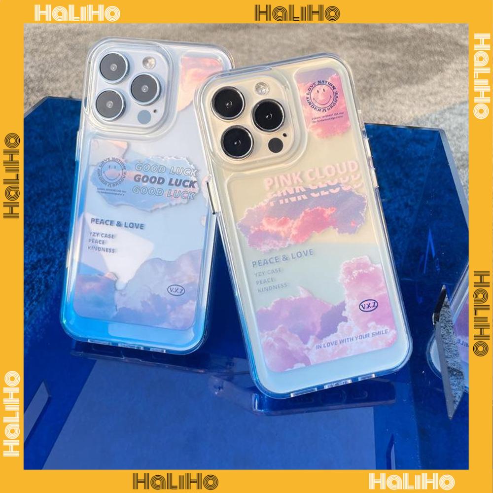 iPhone Case Clear Case Soft Thick TPU Shockproof HD Super Transparent Protection Camera Plating Button Smiley Cloud For iPhone 13 Pro Max iPhone 12 Pro Max iPhone 11 iPhone 7Plus