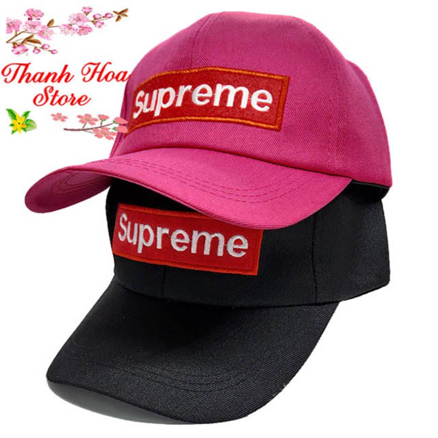 Mũ lưỡi trai nam nữ nhiều màu đẹp, cá tính, giá rẻ - Nón kết thêu logo Supreme nổi thời trang dễ thương trend 2020