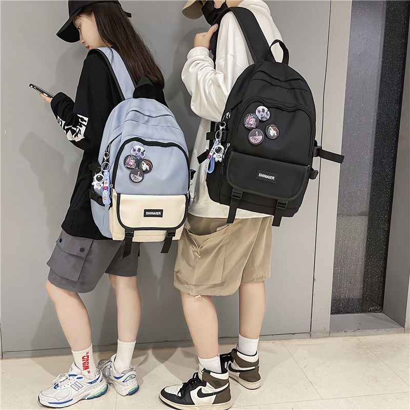 Schoolbag male college student large capacity Junior High School Student Backpack 2022 backpack female ins