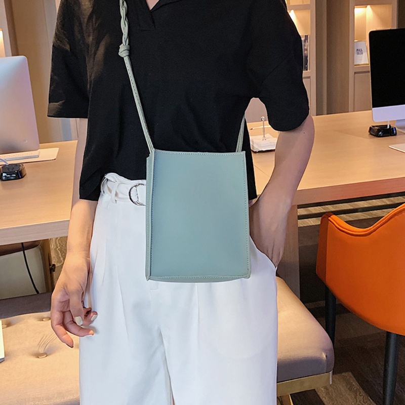 Túi Đeo Chéo Bằng Da PU Hình Vuông Cỡ Nhỏ Thời Trang Cho Nữ